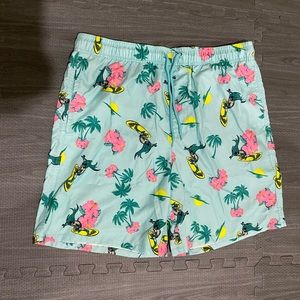 Batman Classic Floral Surf Board Swim Shorts (Medium Size)